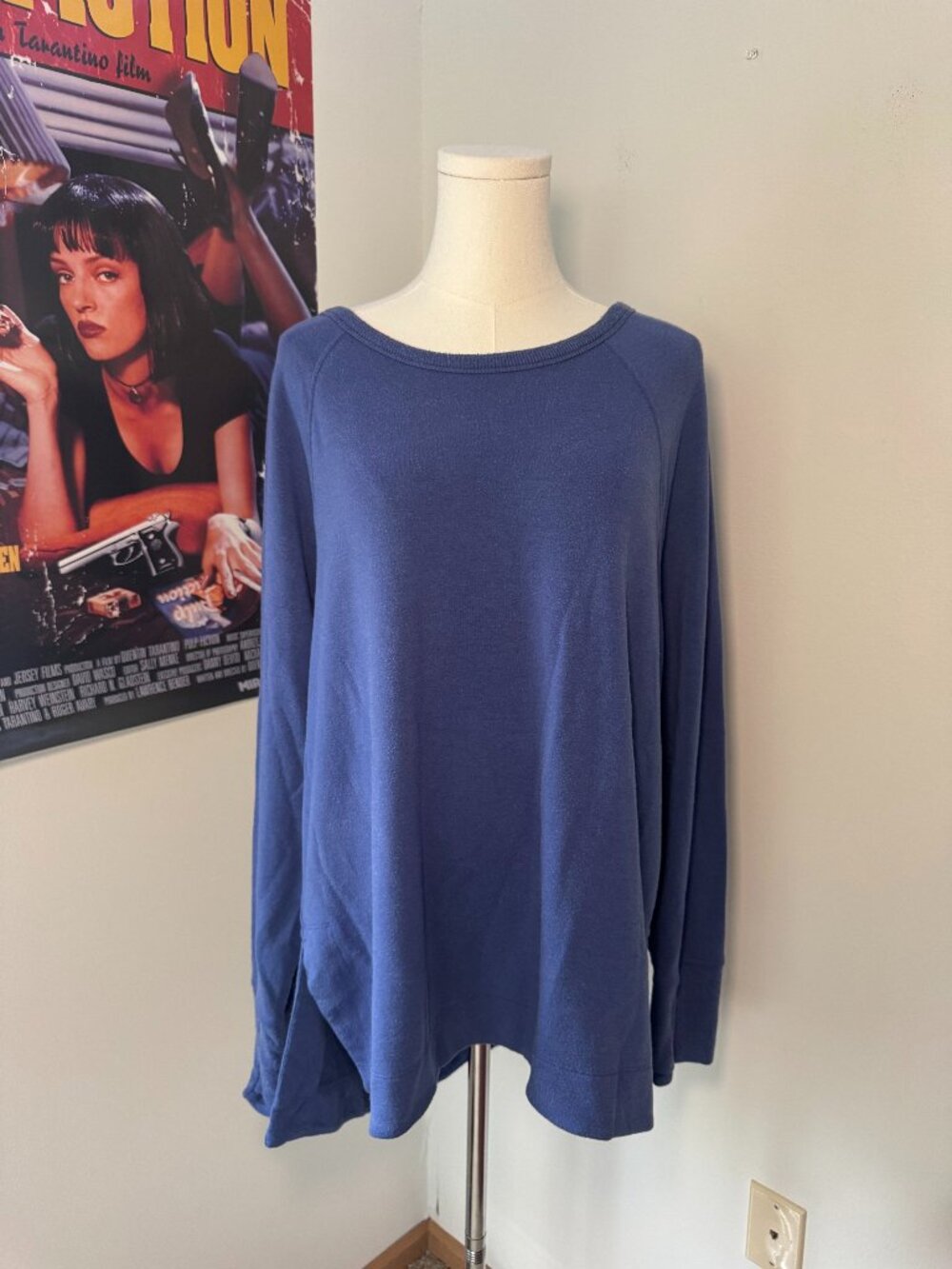 Athleta Purple/Blue Long Sleeve Soft Casual Top